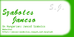 szabolcs jancso business card